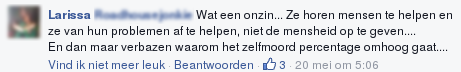 Reactie op Facebook